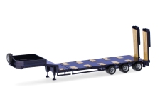 Herpa 076371-010 - H0 - Goldhofer Semittieflader mit Rampe - ultramarinblau